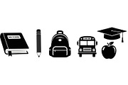 Back To School Silhouette Bundle, an Illustration by Designer_Momina (Thumbnail 21 of 51)