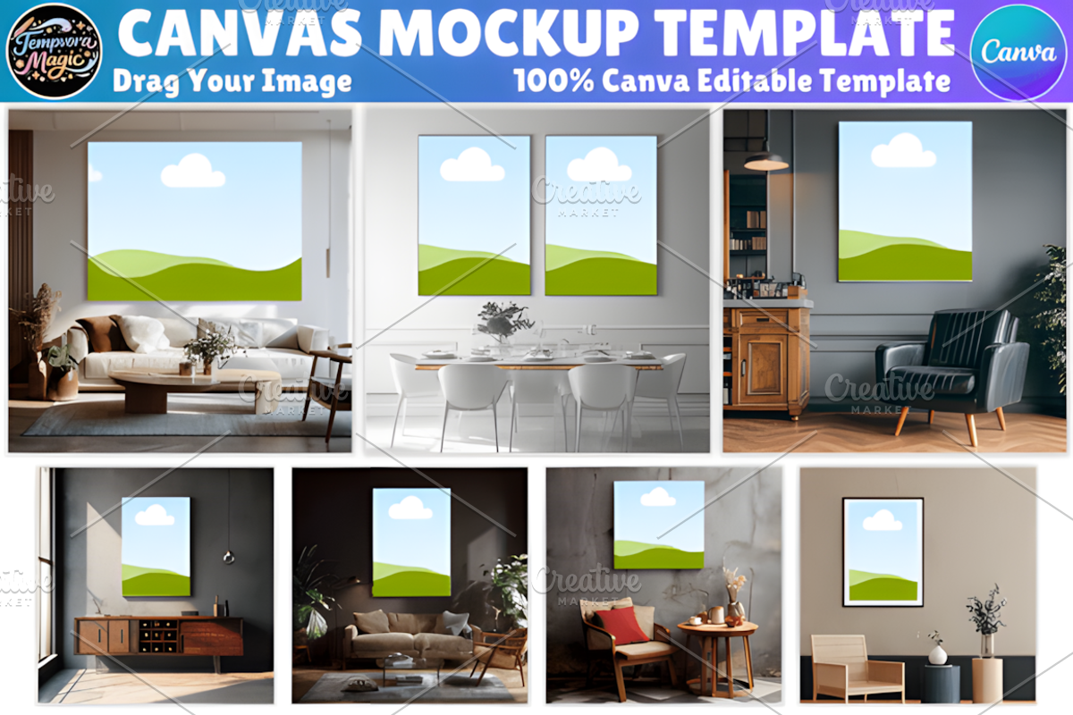 35X Canvas Mockup Canva Template, a Presentation Template by Ink Gallery (Photo 2 of 5)
