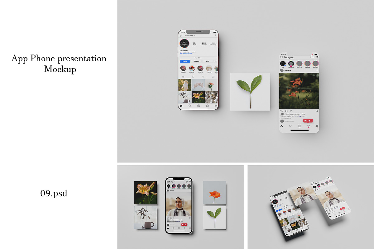 Phone Screen Presentation Mockup, a Print Template by Akaimockup (Photo 1 of 10)
