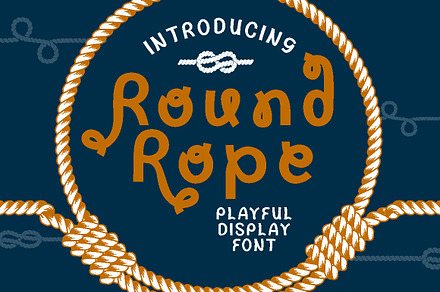 Round Rope - Playful Display Font, a Handwritten Font by PutraCetol Studio