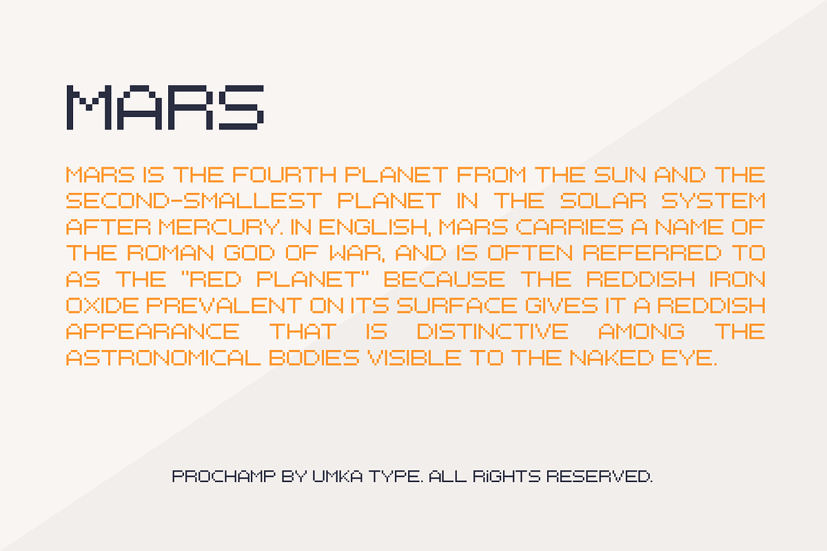 Prochamp Pixel Game Font, a Font by alpercakici (Photo 12 of 13)