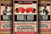 Vintage Boxing Flyer Template, a Flyer Template by Hotpin (Thumbnail 1 of 4)