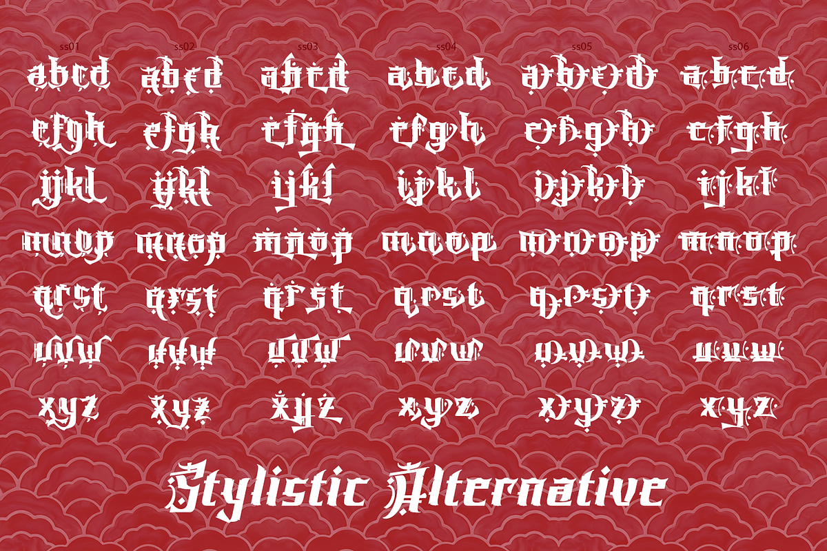 Kurotsyma - Japan Font Style, a Blackletter Font by TypeClassHeroes (Photo 9 of 10)