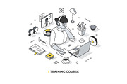 Isometric Lined Illustrations Set, an Education Illustration by Rassko (Thumbnail 10 of 13)