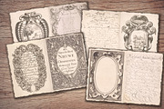 Old Vintage Paper with Cartouches, a Decorative Illustration by Secret Helper (Thumbnail 3 of 11)