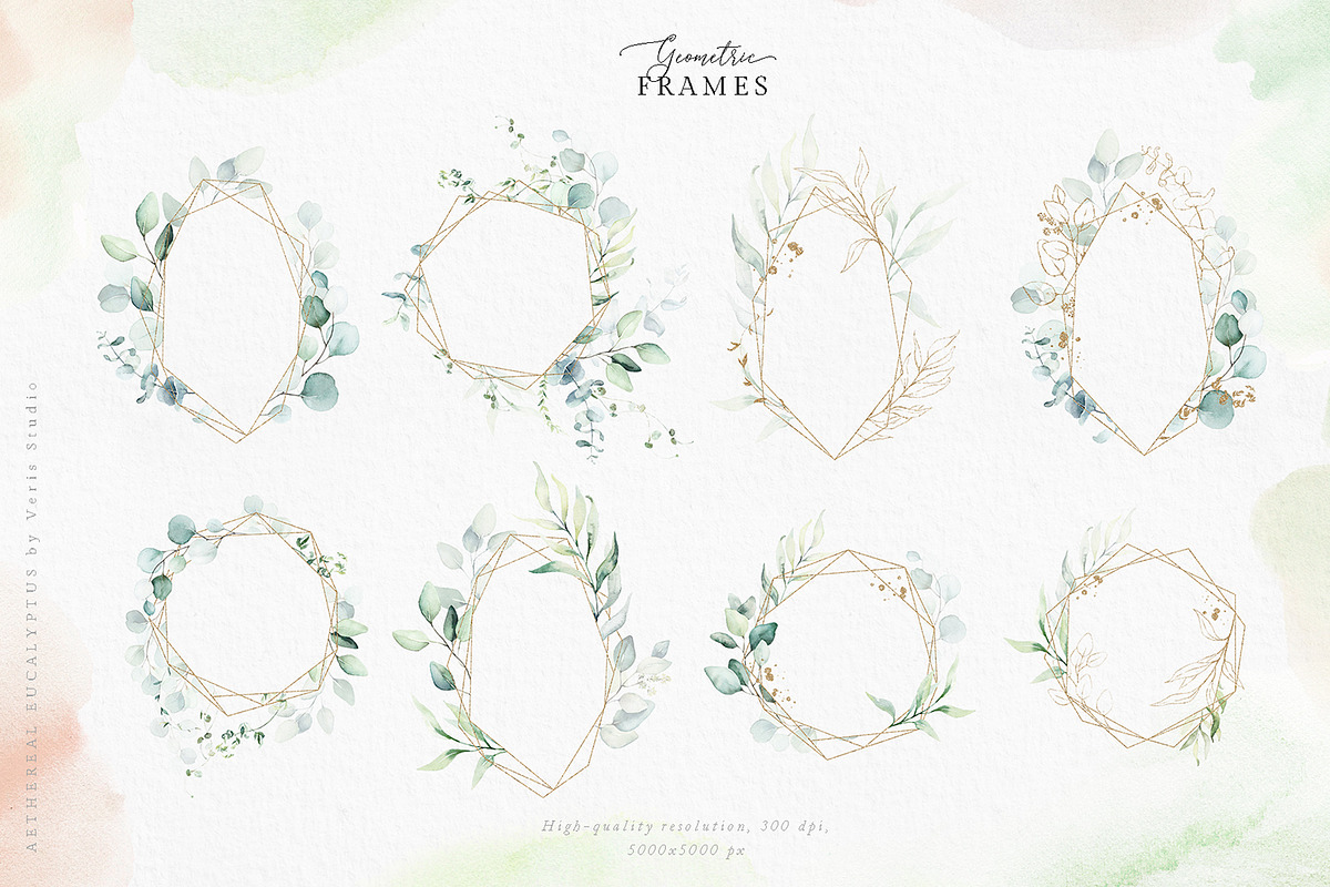 Watercolor Eucalyptus Green Floral, a Decorative Illustration by Veris Studio (Photo 15 of 25)
