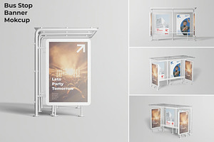 Bus Stop Billboard Mockup, an Advertising Mockup by Se٧enStudio