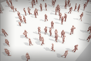 Lowpoly People Crowd