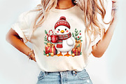 Christmas Goose PNG,Cute Santa Goose, an Illustration by Watercolor design (Thumbnail 3 of 3)