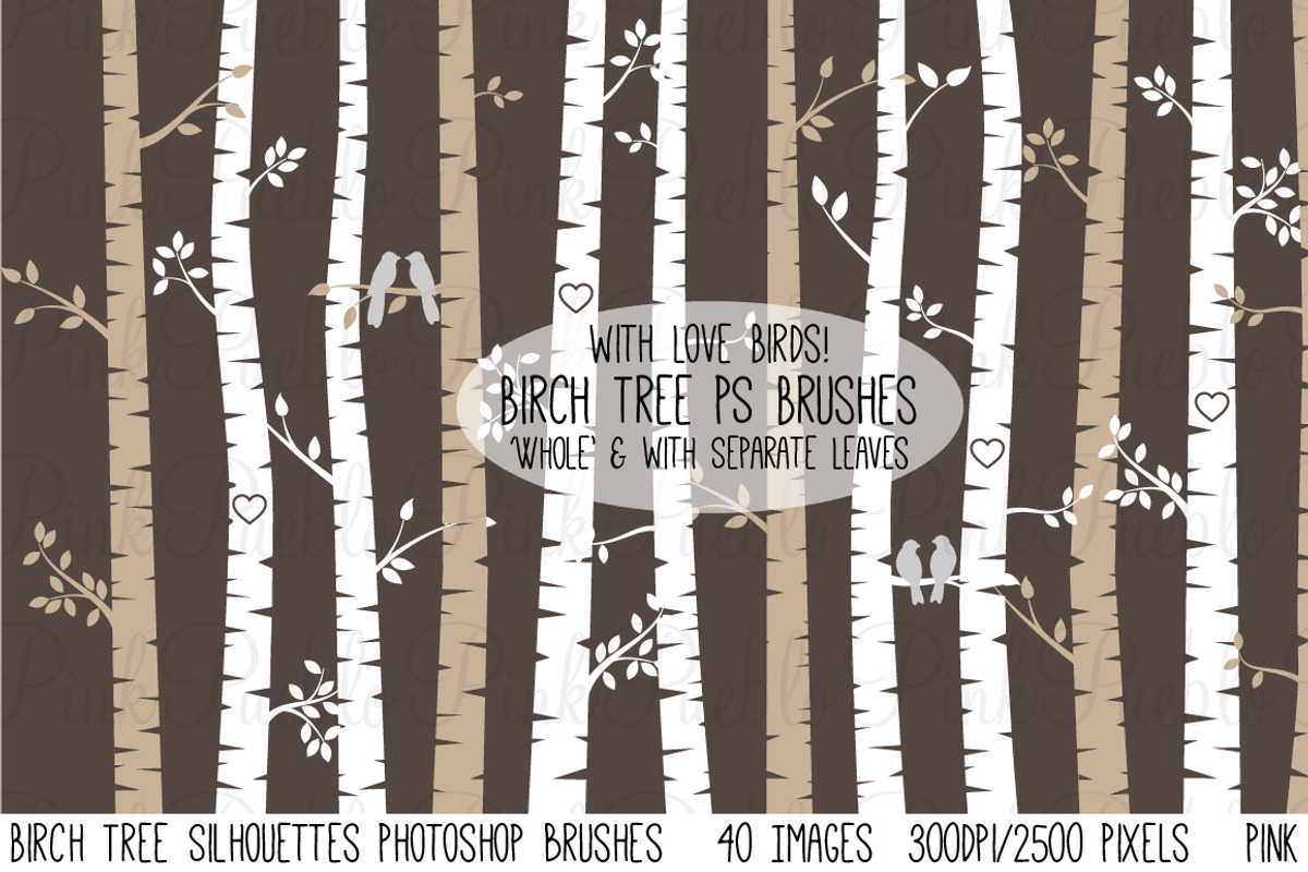 Birch Tree Photoshop Brushes preview 5