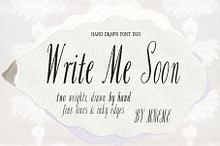 Write Me Soon Handwritten Font Duo