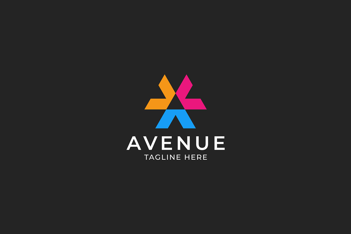 Geometric Avenue Logo Colorful Arrow, a Branding & Logo Template by Signatoro (Photo 2 of 3)