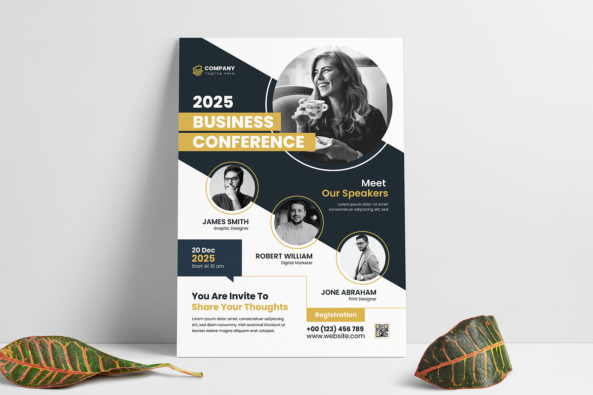 Conference Flyer Template, a Flyer Template by Pixelpick (Photo 1 of 2)