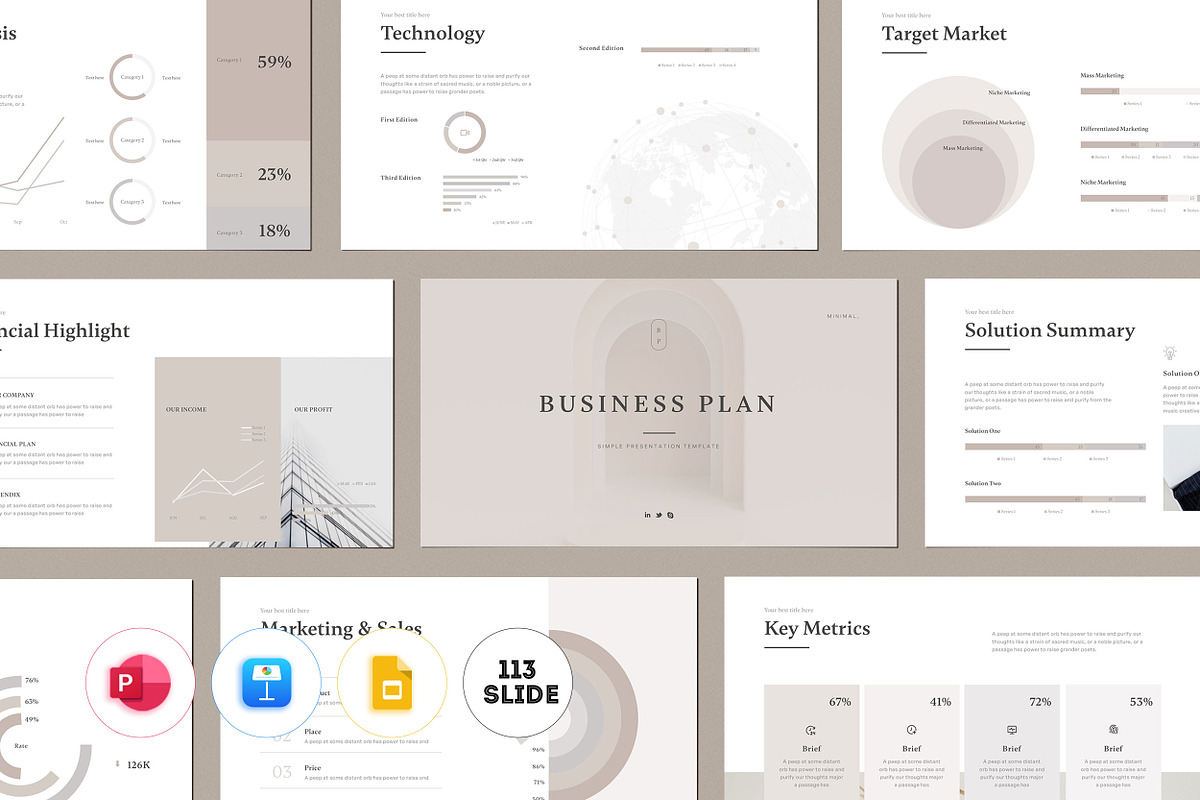 Business Plan Presentation Template, a Presentation Template by SlideCo (Photo 1 of 16)
