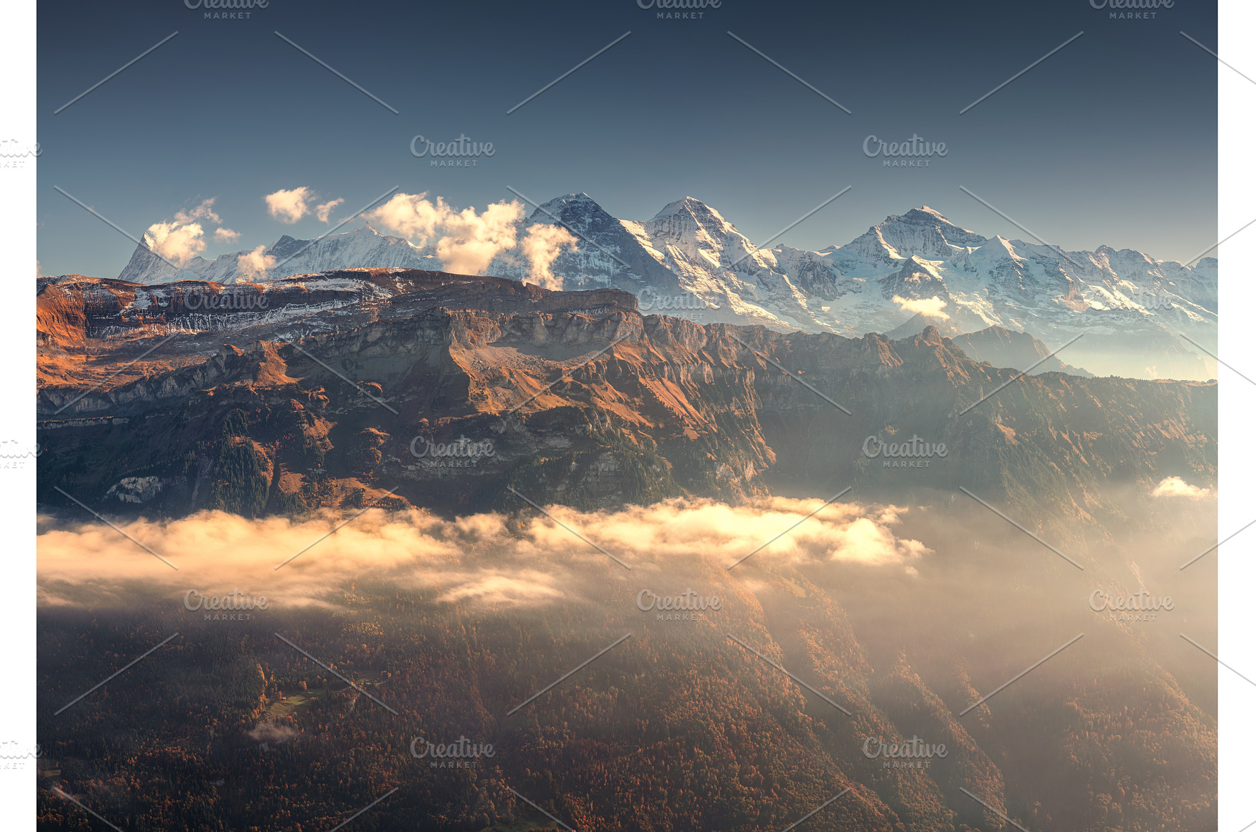 Panoramic aerial view of the Swiss, a Nature Photo by den-belitsky
