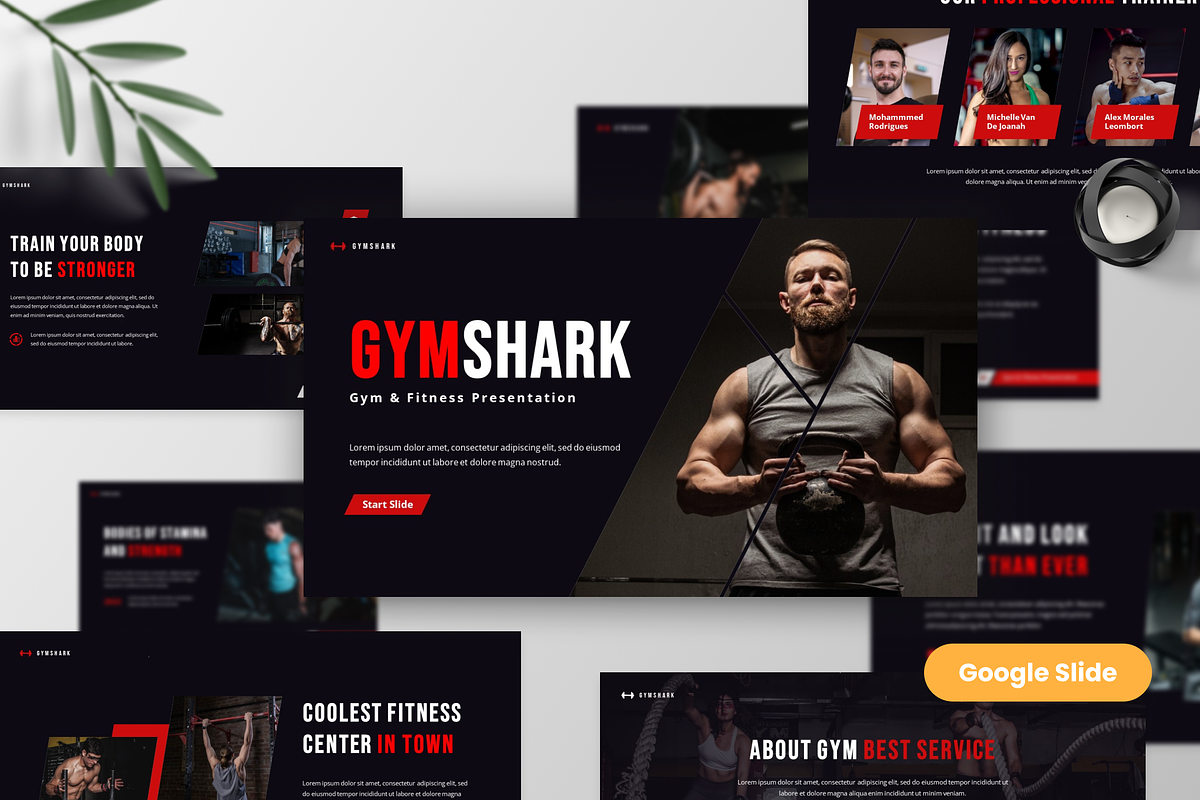 Gymshark - Gym & Fitness Google, a Presentation Template by MtvtdArt (Photo 1 of 6)