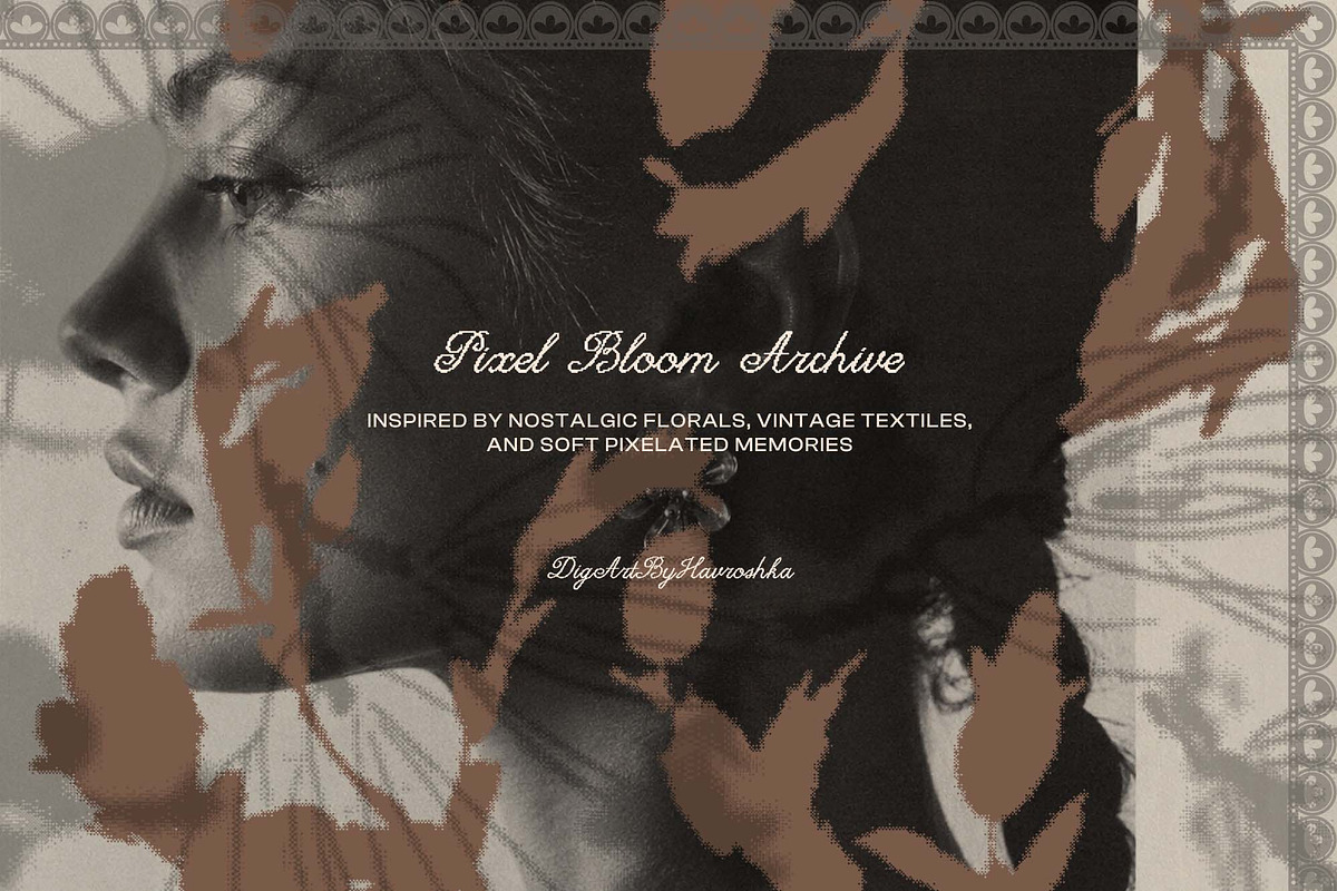 Pixel Bloom Archive Floral Overlays, a Texture Graphic by DigARTbyHavroshka (Photo 10 of 10)
