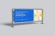 Barrier Fence Banner Mockup, a Merchandise Mockup by Gatamotion (Thumbnail 2 of 5)