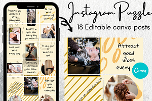 Hair Salon Instagram Puzzle Template