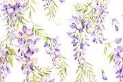 Wisteria watercolor set, an Illustration by PS_patterns (Thumbnail 4 of 4)