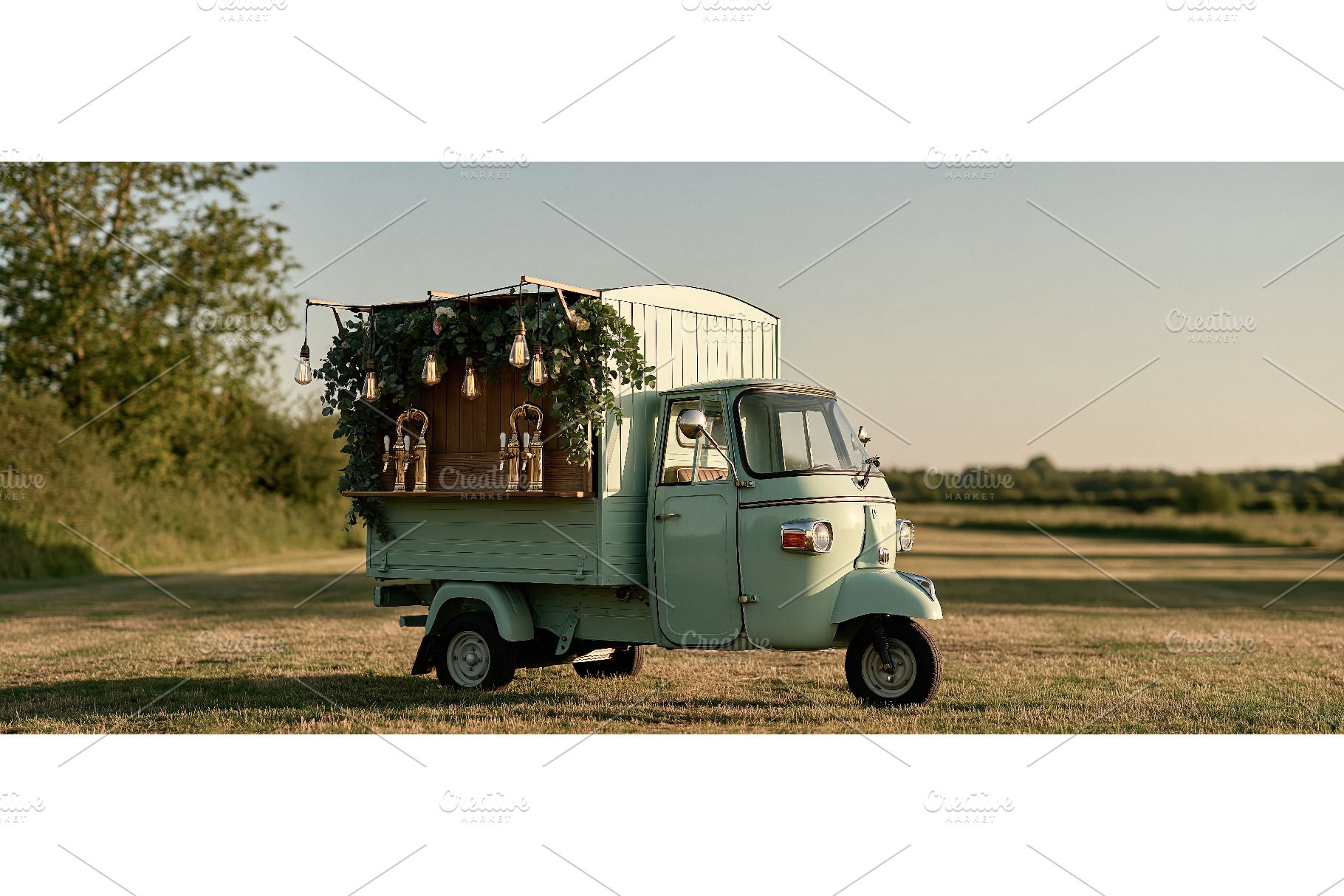 Vintage Mint Green Mobile Bar Truck, an Arts & Entertainment Photo by piter.goskov