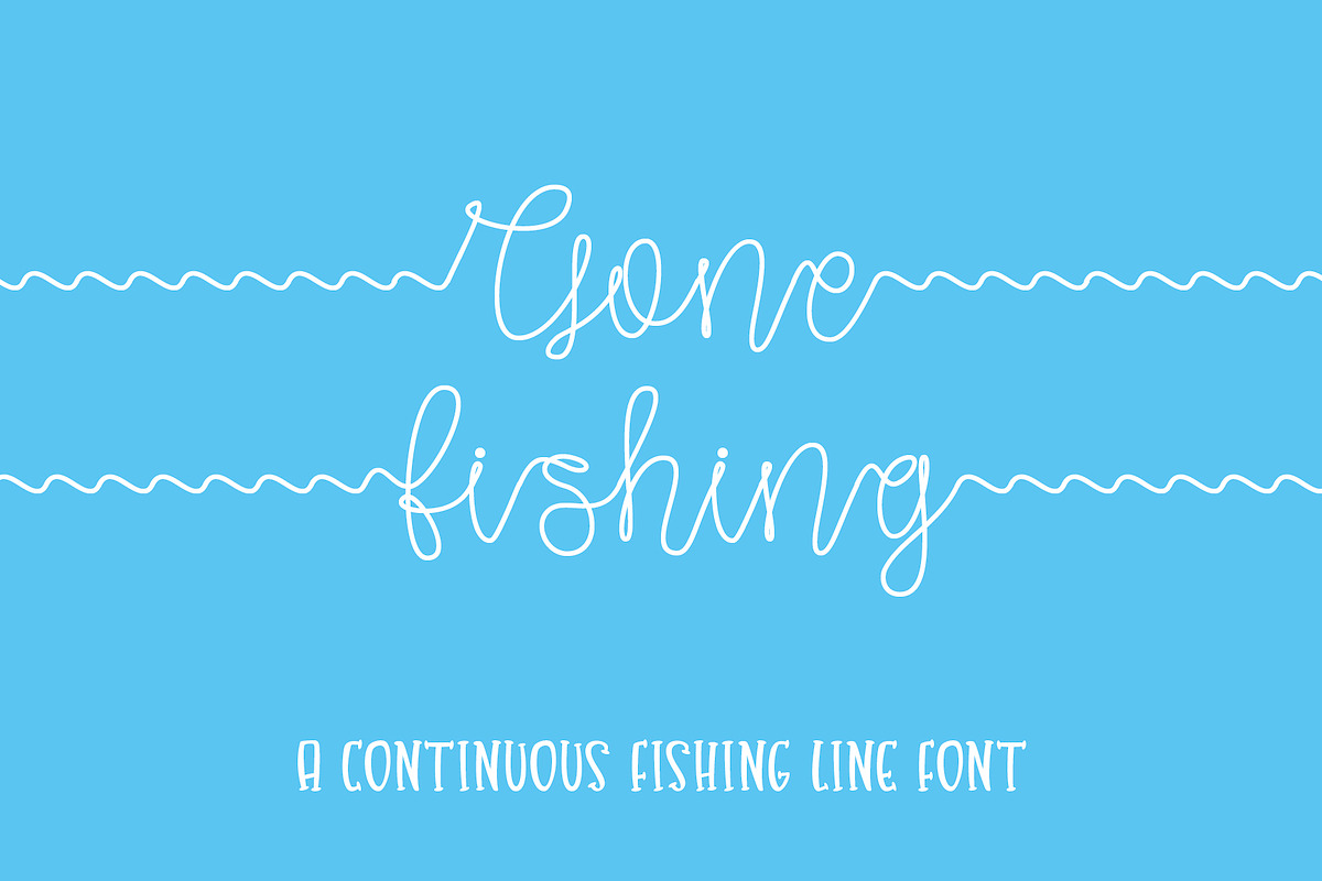 Gone Fishing - a fishing font!!! preview 2