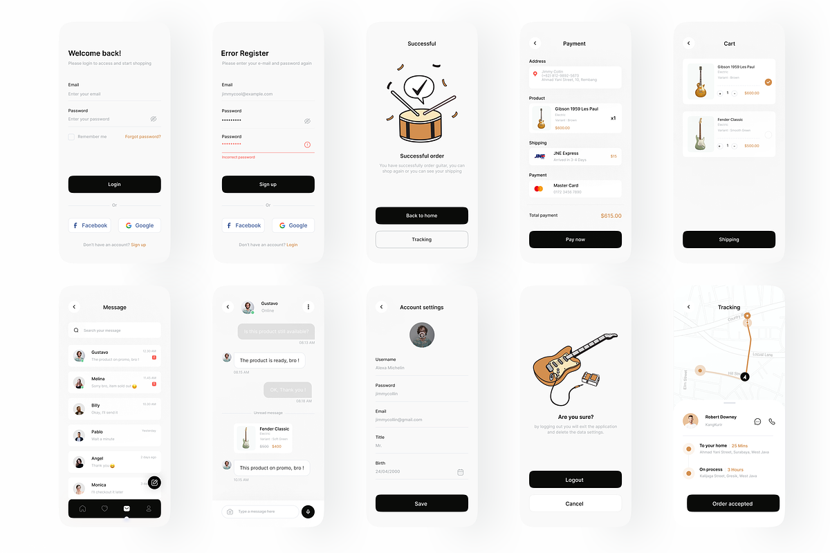 Tokogitar - E-commerce UI Kit Mobile, an UI Kit Template by Korsa Agency (Photo 5 of 6)