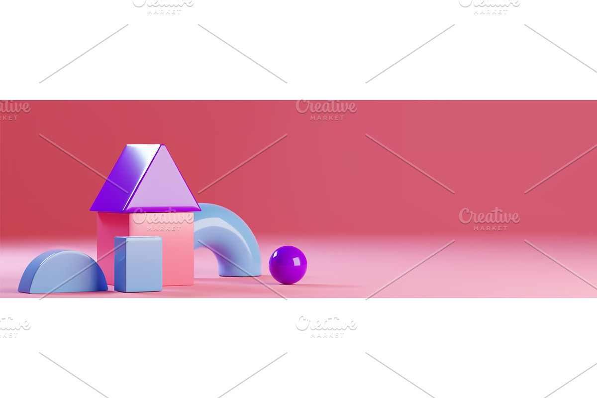 Colorful geometric building blocks, an Object Illustration by art PVP - market
