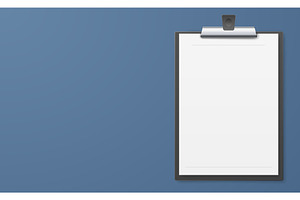 Realistic clipboard with white blank, an Object Illustration by Vectorbuum