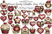 Kawaii Quirky Valentine Icons Pack, an Illustration by designcity5 (Thumbnail 1 of 5)