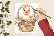 Watercolor Girly Goose Clipart, an Illustration by CitraGraphics (Thumbnail 5 of 6)