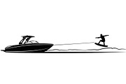 Water Ski Silhouette Vector Bundle, an Illustration by Designs_River (Thumbnail 27 of 51)