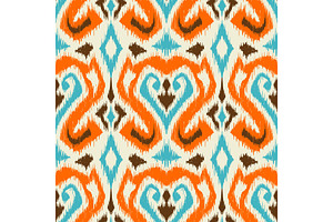 Ikat geometric folklore pattern., a Pattern Graphic by incomible