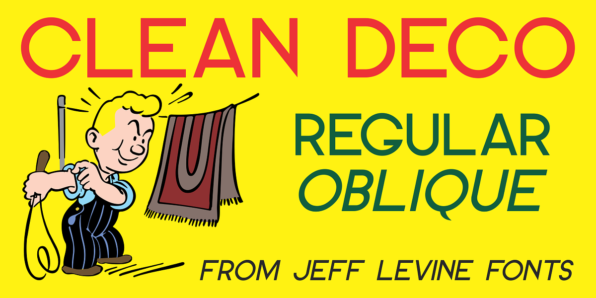 Clean Deco JNL, a Sans Serif Font by Jeff Levine Fonts (Photo 1 of 5)
