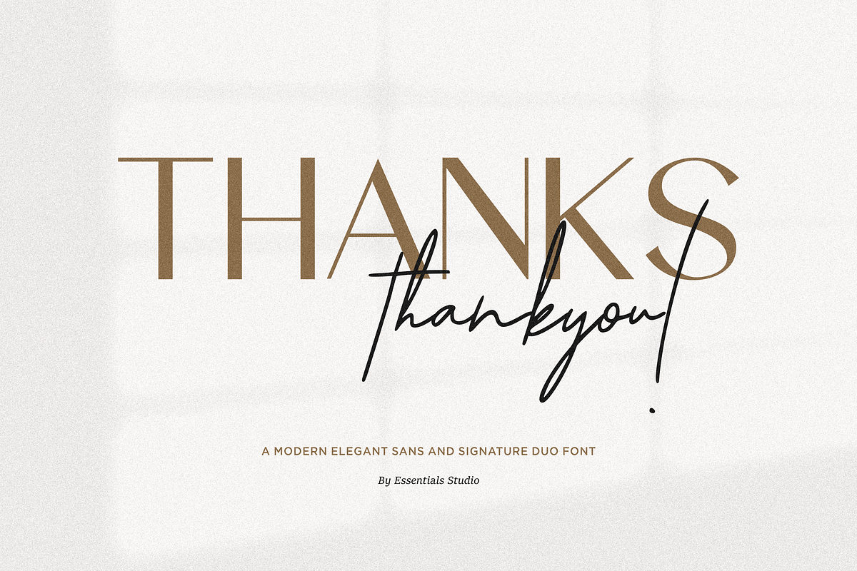 Chovilane Signature Austine Duo Font, a Sans Serif Font by Essentials Studio (Photo 9 of 10)