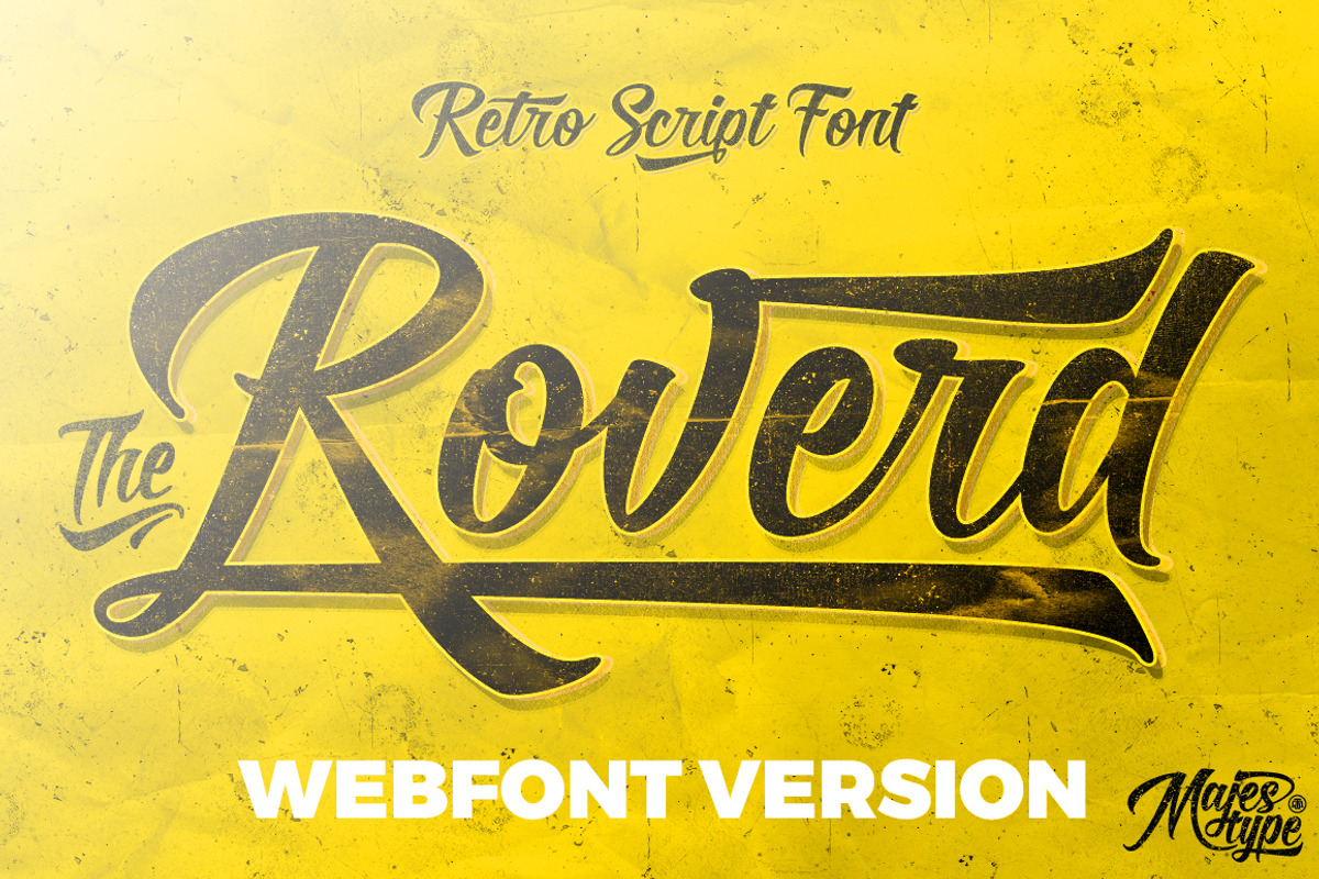Roverd W+D - Vintage Retro Font, a Script Font by dexsarharryfonts (Photo 1 of 5)