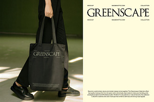 Greenscape 09 : All Black Tote Bag