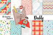 Fathers Day Digital Paper, a Pattern Graphic by GlamArtZhanna (Thumbnail 2 of 3)