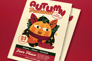 Red Quirky Autumn Festival Flyer Set, a Flyer Template by graphicook (Thumbnail 2 of 3)