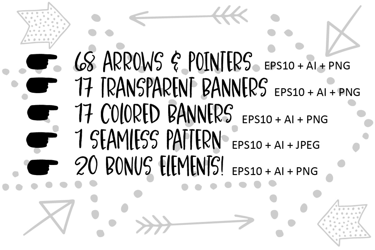 Set of Arrows & Pointers, an Object Graphic by 5August Art (Photo 2 of 5)