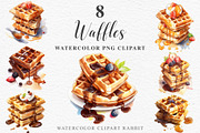 Waffles Syrup Pancakes Sweets Brunch, a Food Illustration by Rabbit Heart (Thumbnail 1 of 9)