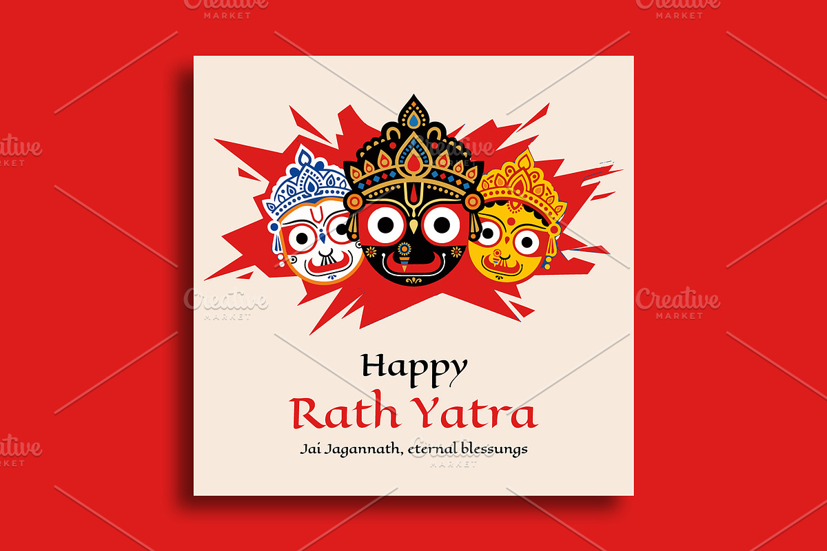Jagannath Rath Yatra Banner Template, a Social Media Template by nandinigraphics (Photo 2 of 3)
