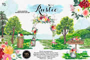 Rustic Watercolor Graphic Set, a Decorative Illustration by Elly Studio (Thumbnail 1 of 13)