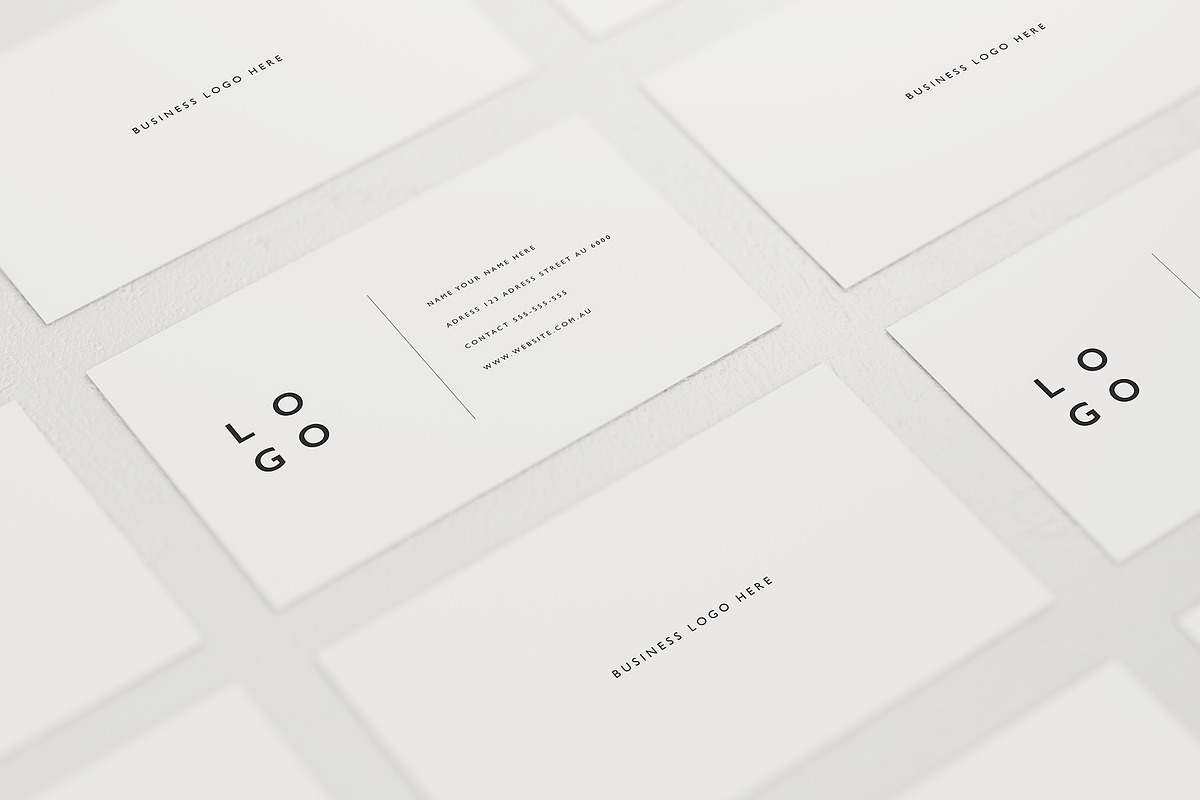 White Business Card Mockup Pack, a Product Mockup by S48 Mockups (Photo 2 of 5)