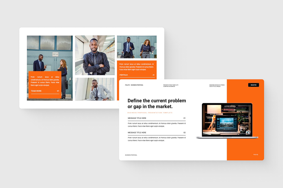 Business Proposal Google Slide, a Presentation Template by SquidPixey (Photo 3 of 6)