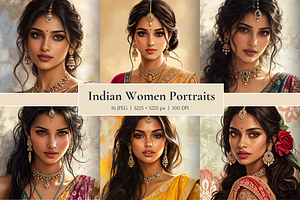 Indian Women Portraits, a Person Illustration by MarisoArt