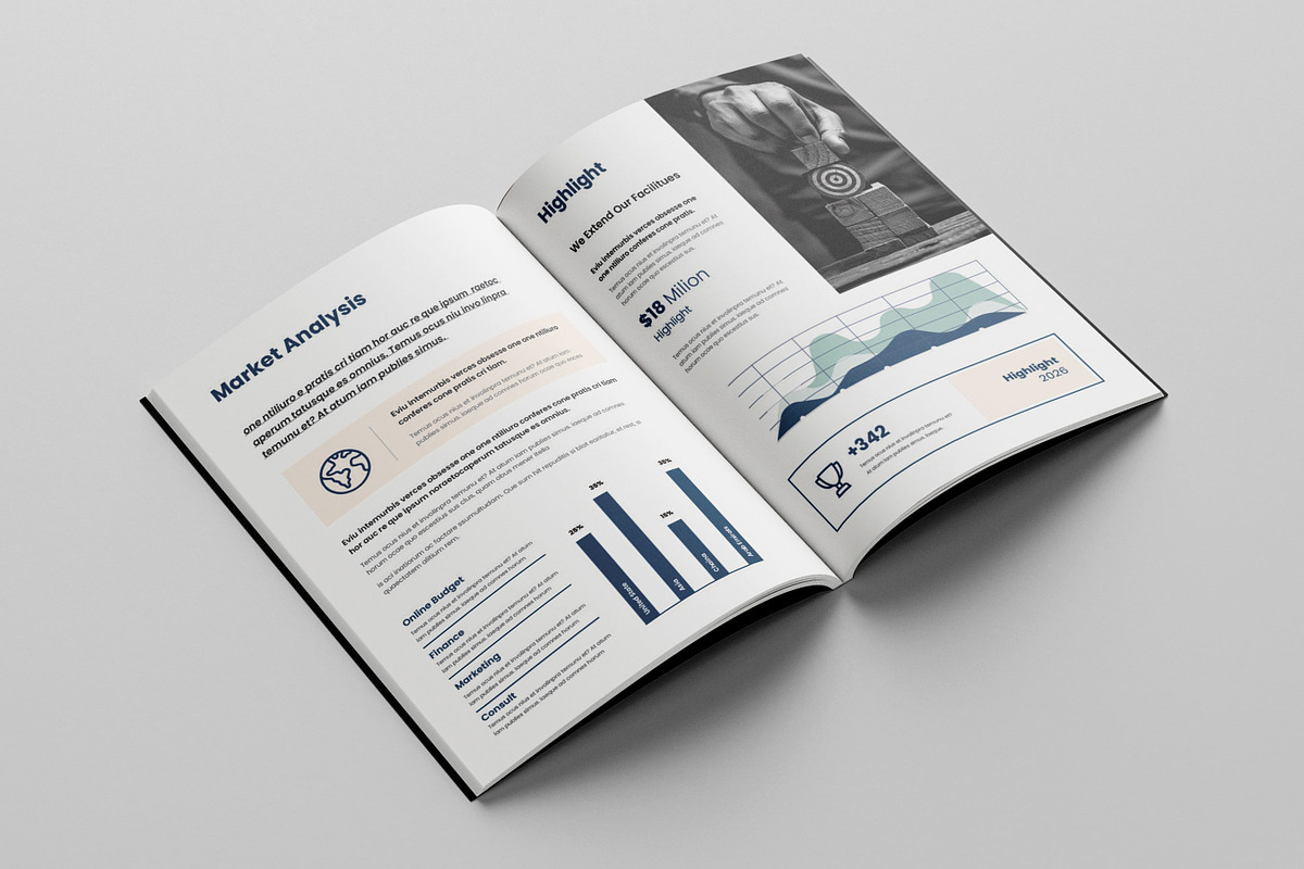 Annual Report template, Brochure, a Brochure Template by Niofix (Photo 5 of 6)