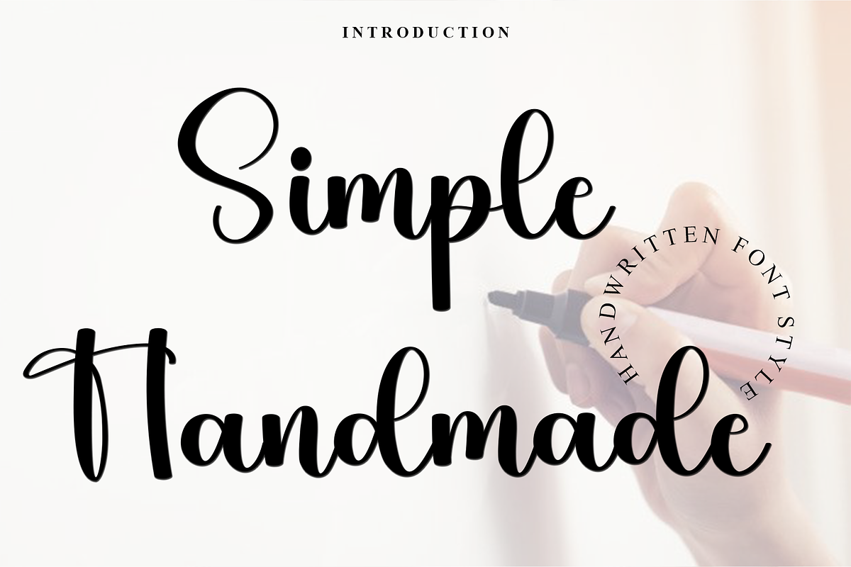 Simple Handmade, a Handwritten Font by InermediaSTUDIO (Photo 1 of 7)