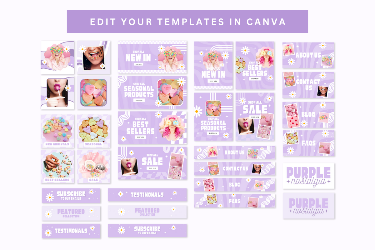 Purple Shopify Website Banners, a Shopify Template by Template Twist Shop (Photo 2 of 5)