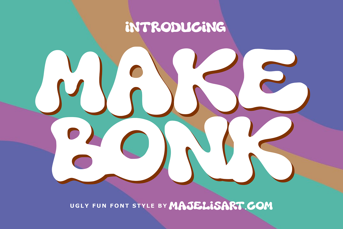Makebonk - Ugly font, a Handwritten Font by Majelis Art (Photo 1 of 7)